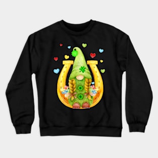 Gnome and Horseshoe Autism Patrick's Day Crewneck Sweatshirt